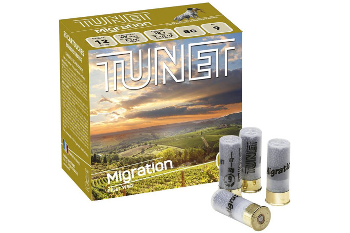 Boite x25 - Cartouche De Chasse Tunet Migration - 34g - Calibre 12 - Pb6